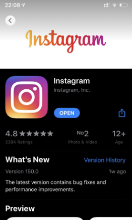 install instagram