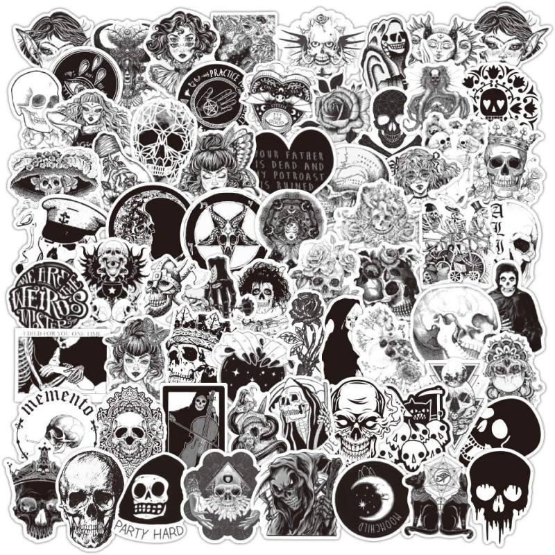 Gothic Stickers, 100 PCS Vinyl Goth Stickers