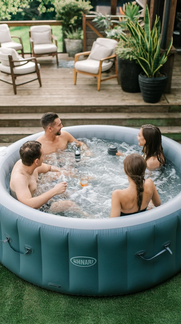 Best inflatable hot tub, Small pool or hot tub can stay outside for several months and leave you feeling great