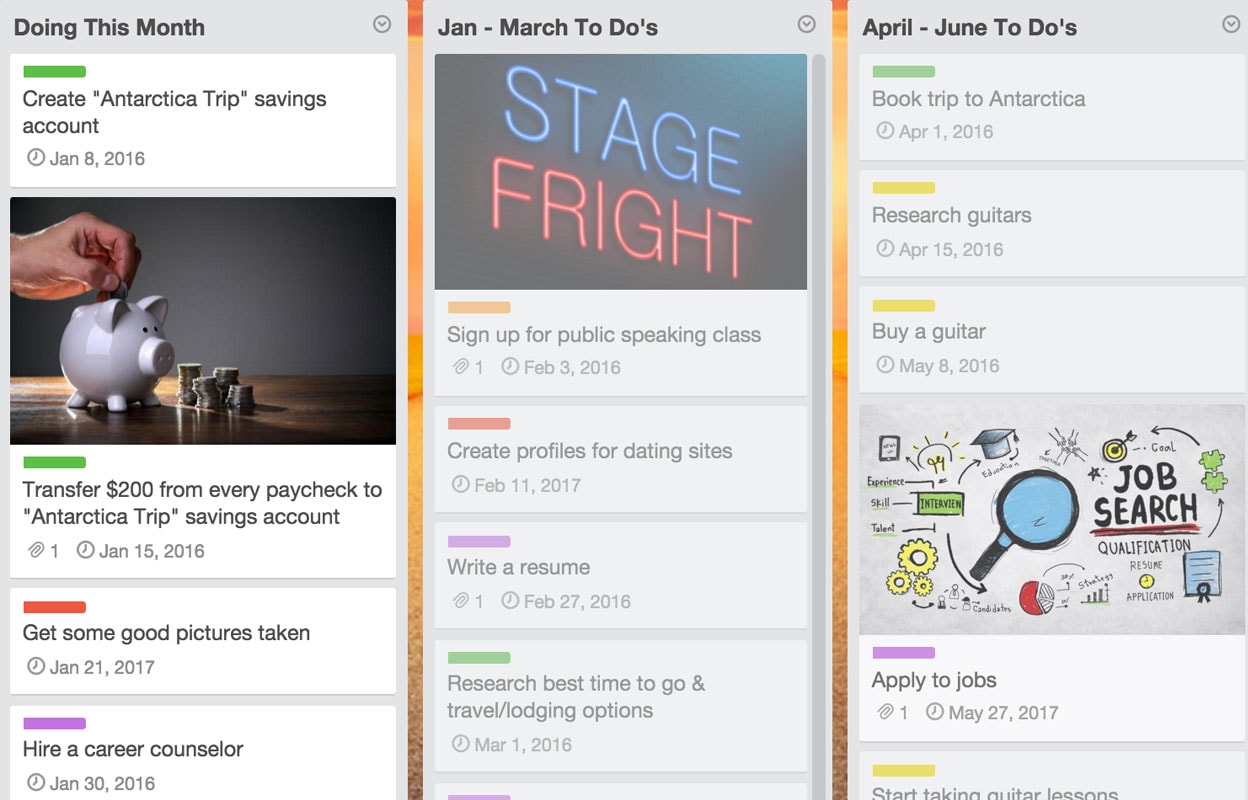 A screenshot of the Card Aging Trello Power-Up