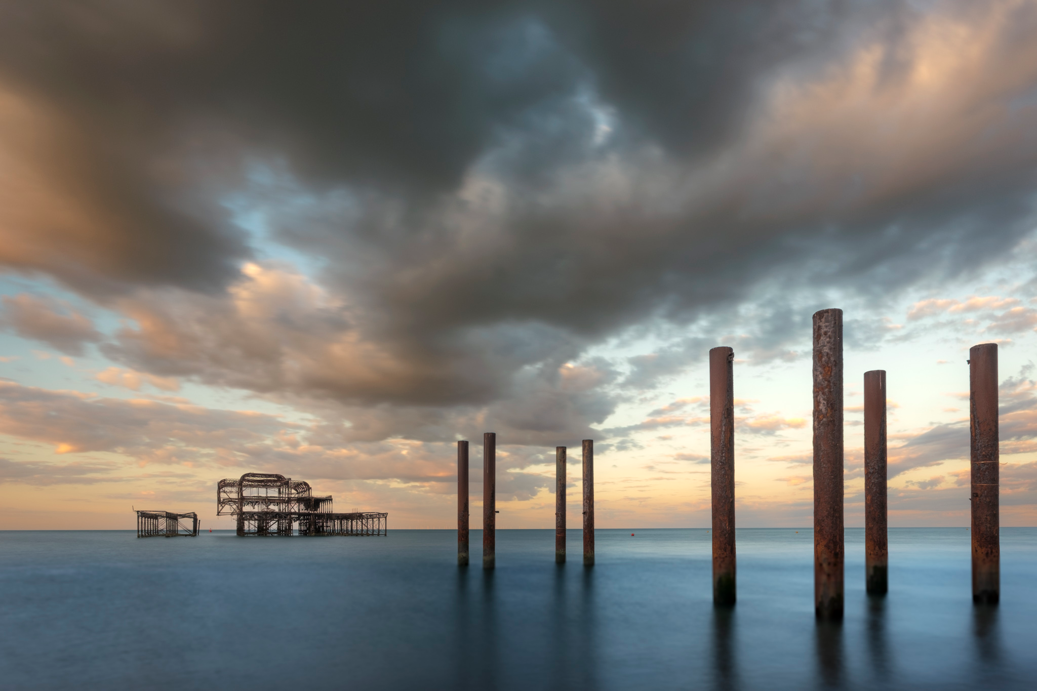 Beautiful dawn image of Brighton West Pier