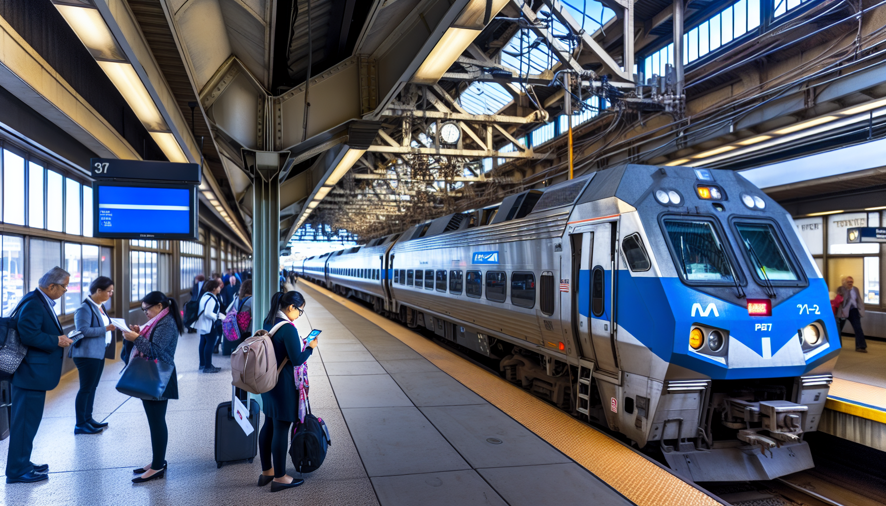 NJ Transit train at Newark Penn Station