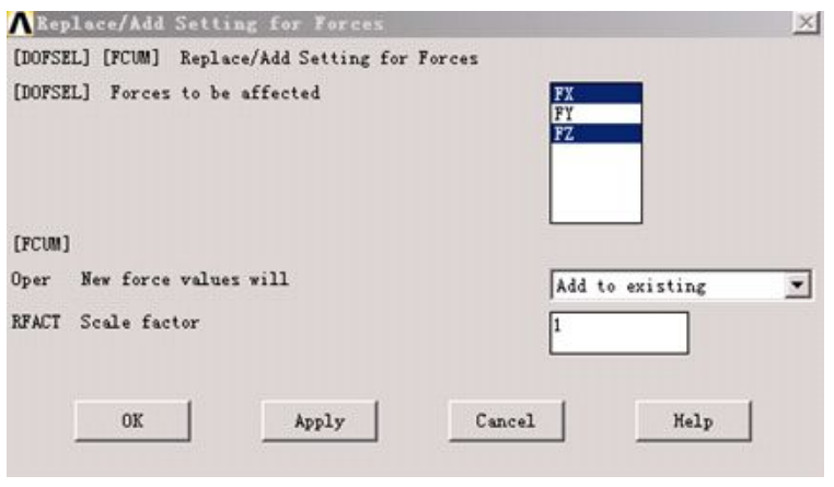 Setting Load Step Addition Types