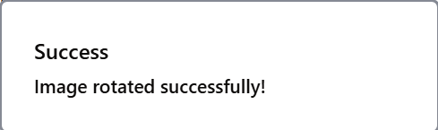 Image rotated successfully