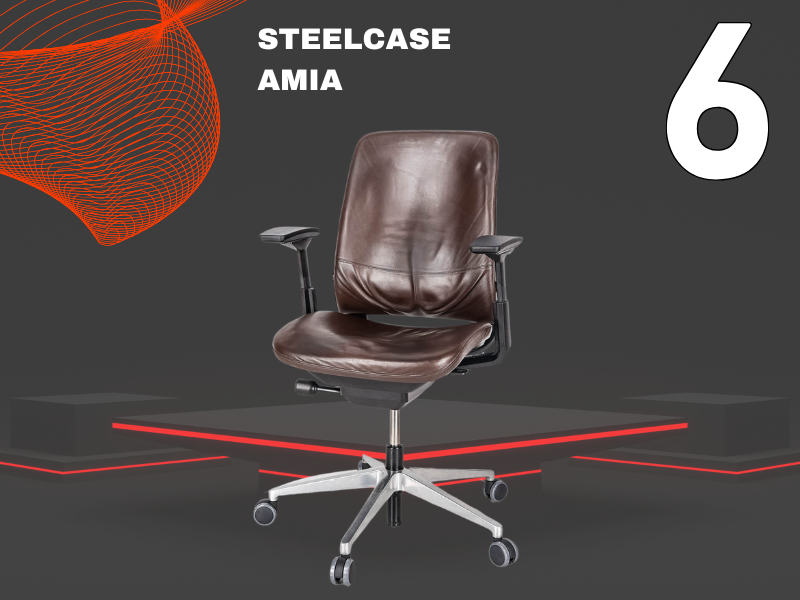 Fotel biurowy ergonomiczny - ranking Brastech 11 Steelcase Amia ranking