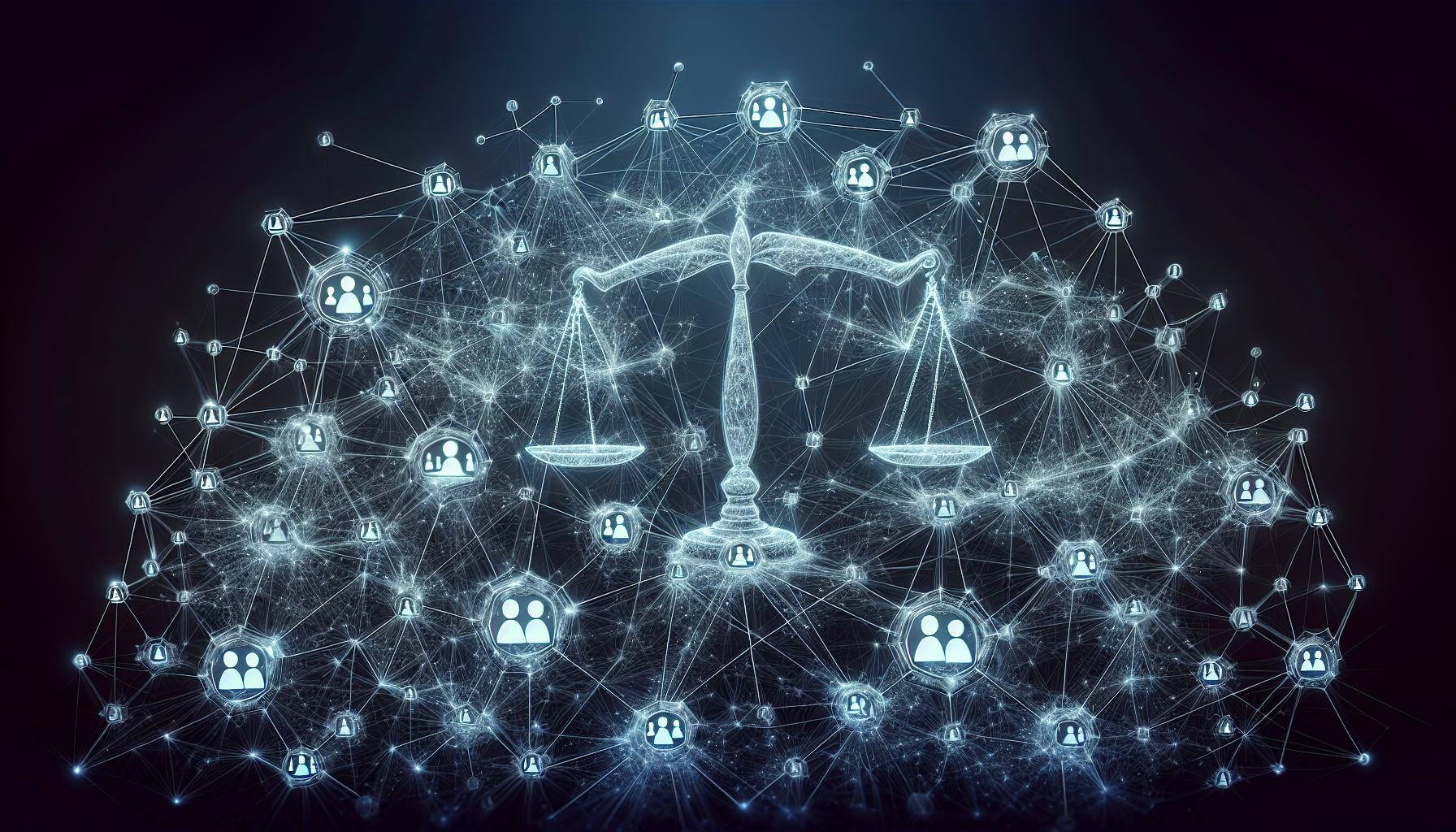 Illustration of interconnected web links and legal symbols, depicting effective link-building strategies for family law websites