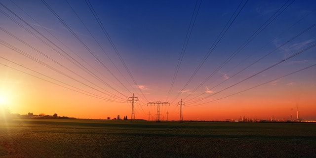 sunset, countryside, nature, power lines, power poles, high-voltage pylons, electricity pylons, sunset, power lines, power lines, power lines, power lines, power lines