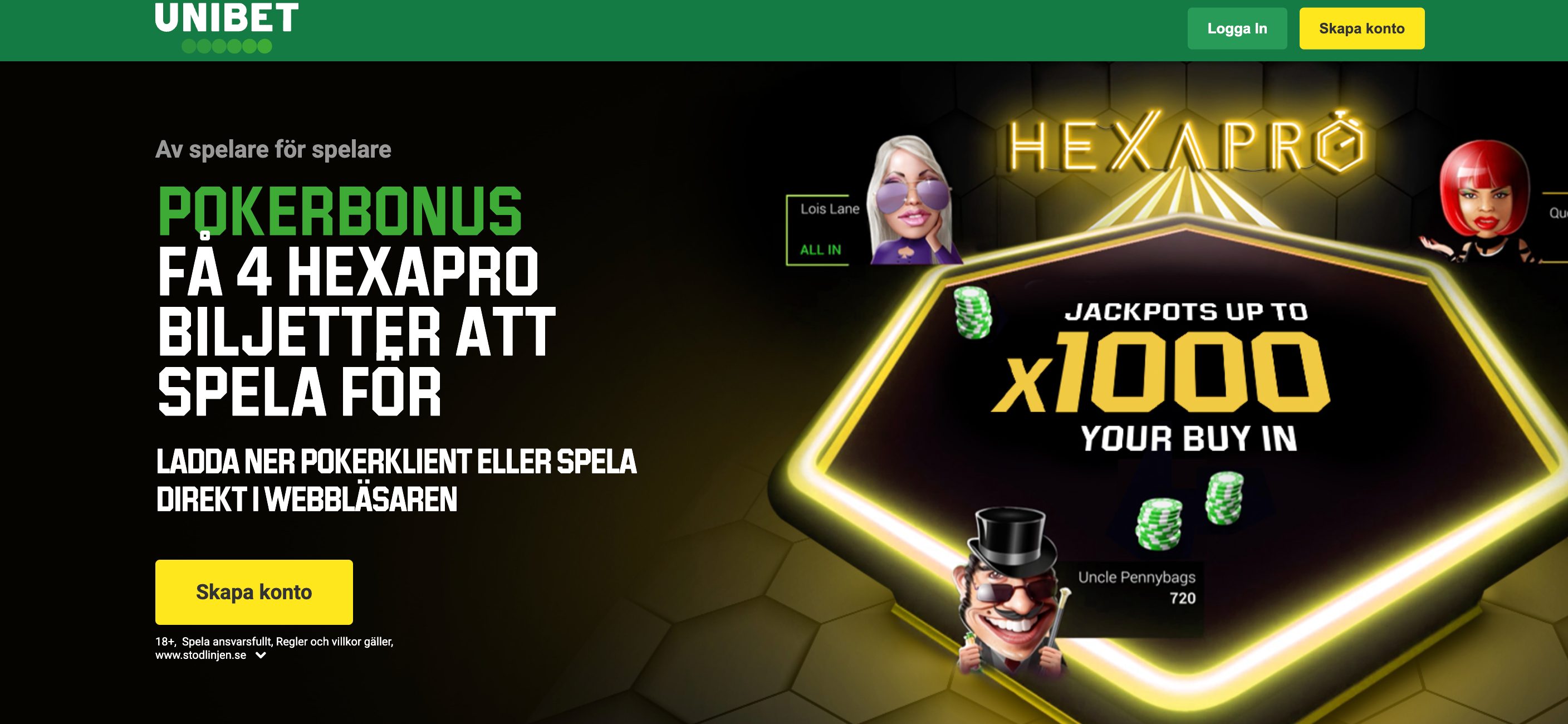 Unibet poker bonus