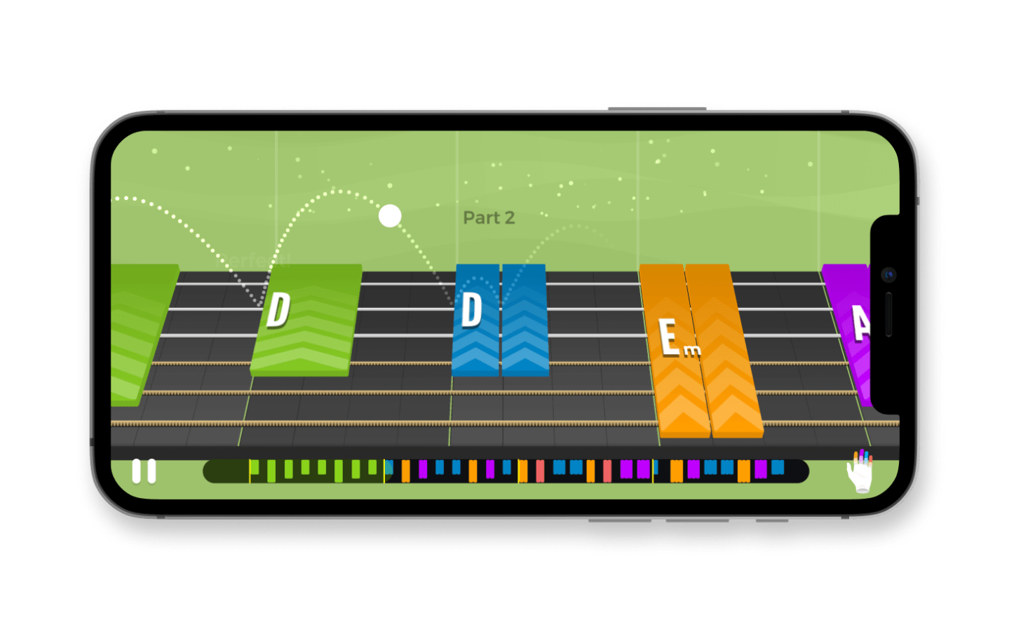 A screenshot from the Yousician app.
