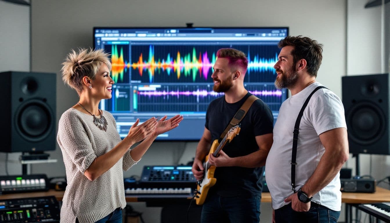 Expert instructors leading a music mastering course.