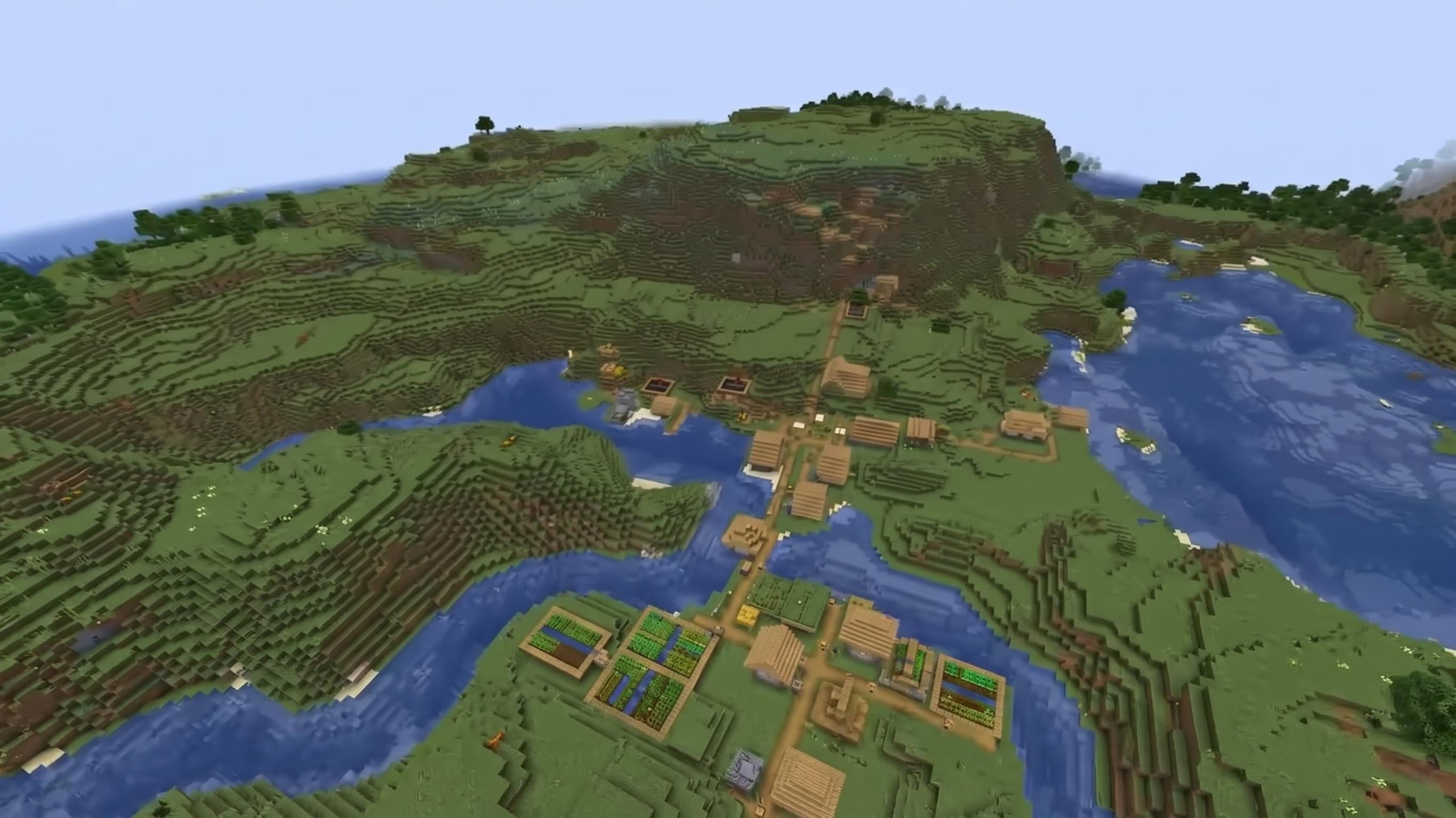 Immediate Spawn Meadow & Village Minecraft Seeds