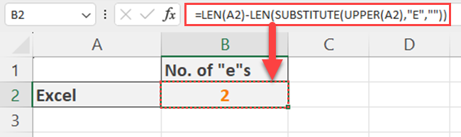 LEN function to count specific character 