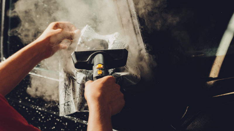 A man is heating the ppf.