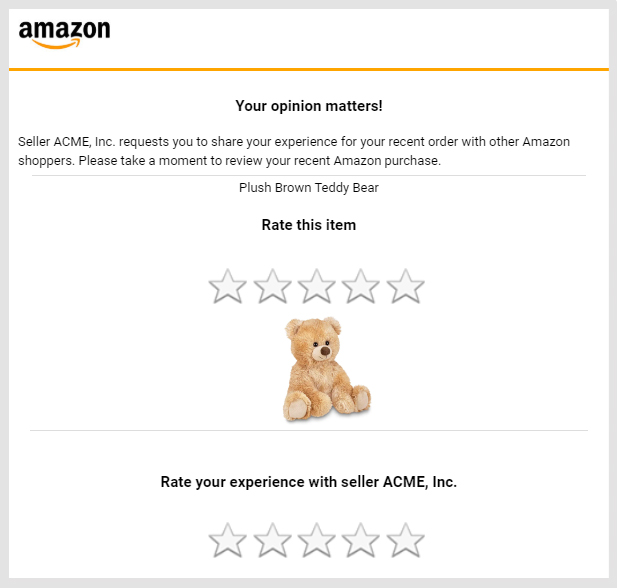 Amazon surveys as an interactive advertising example