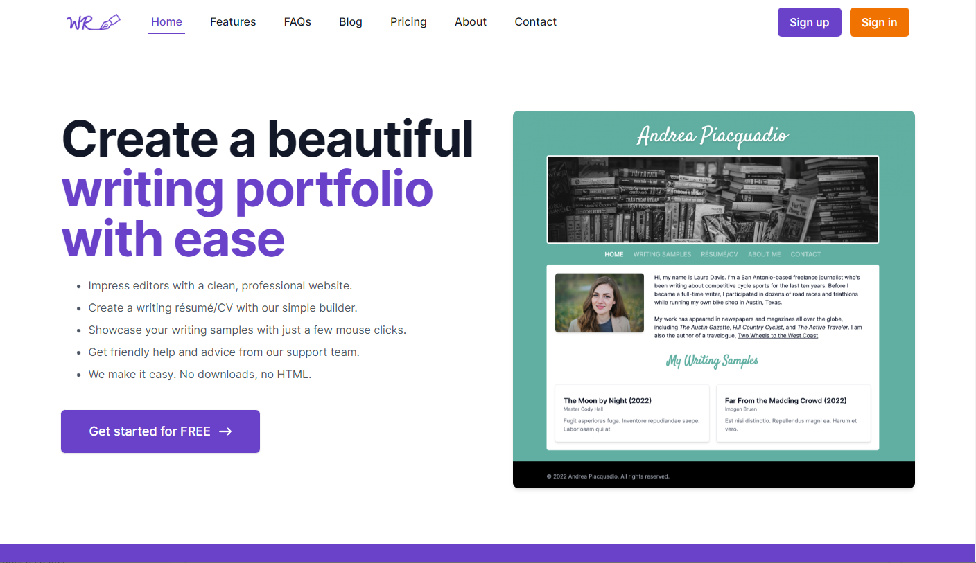 The List of 10 Best Writing Portfolio Websites