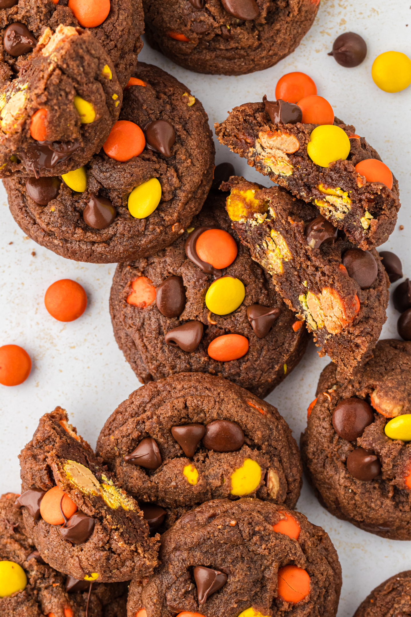 reese's pieces chocolate chip cookies