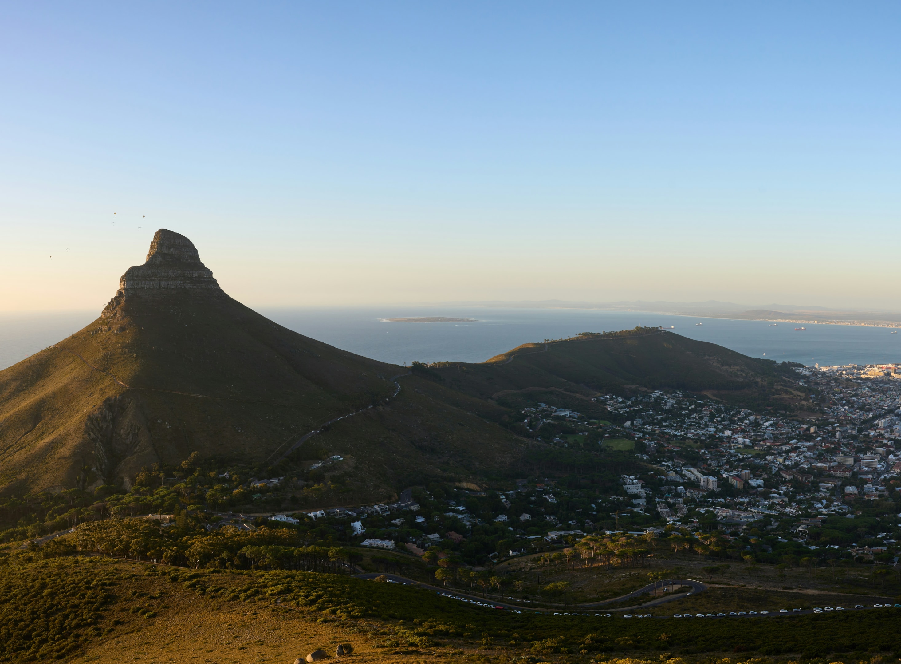 A view from a hill in Cape Town.
