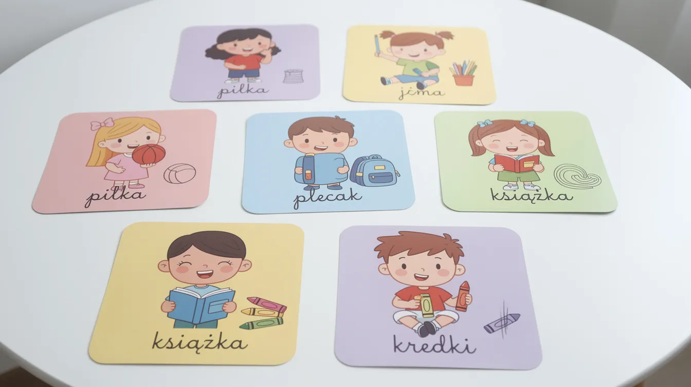 Na kolorowych kartach przedstawione są postacie dzieci z rysunkami oraz podpisami, kt&oacute;re ilustrują bohater&oacute;w literackich. Dzięki r&oacute;żnorodnym kartom uczniowie mają możliwość om&oacute;wienia lektury w spos&oacute;b kreatywny, co ułatwia analizę postaci i rozwija ich umiejętność samodzielnej pracy.