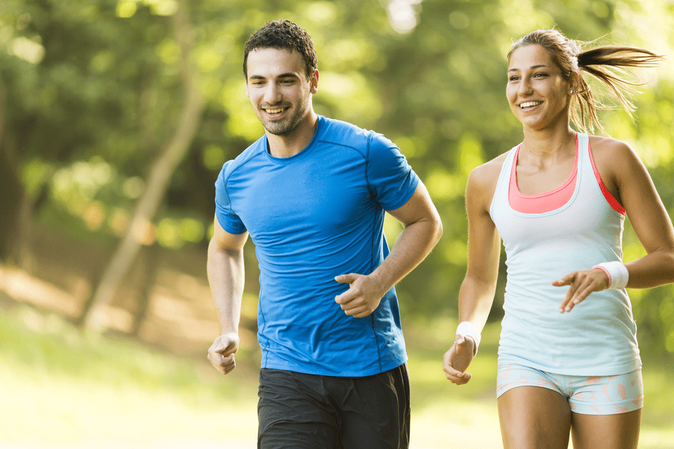 Couple exercising together in New York City, demonstrating a positive approach to support a partner with ADHD in marriage, strengthening their relationship through healthy lifestyle choices and shared activities.