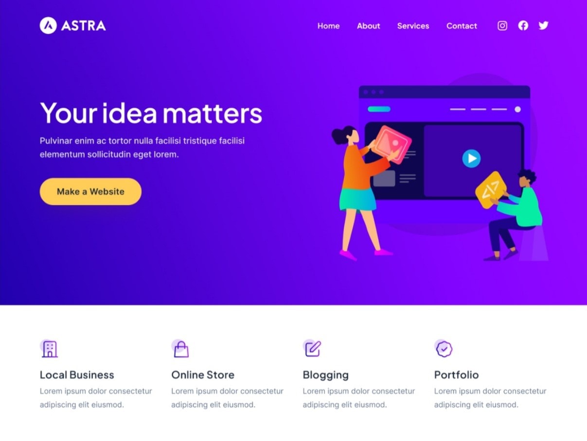 Astra WordPress theme for affiliate marketers
