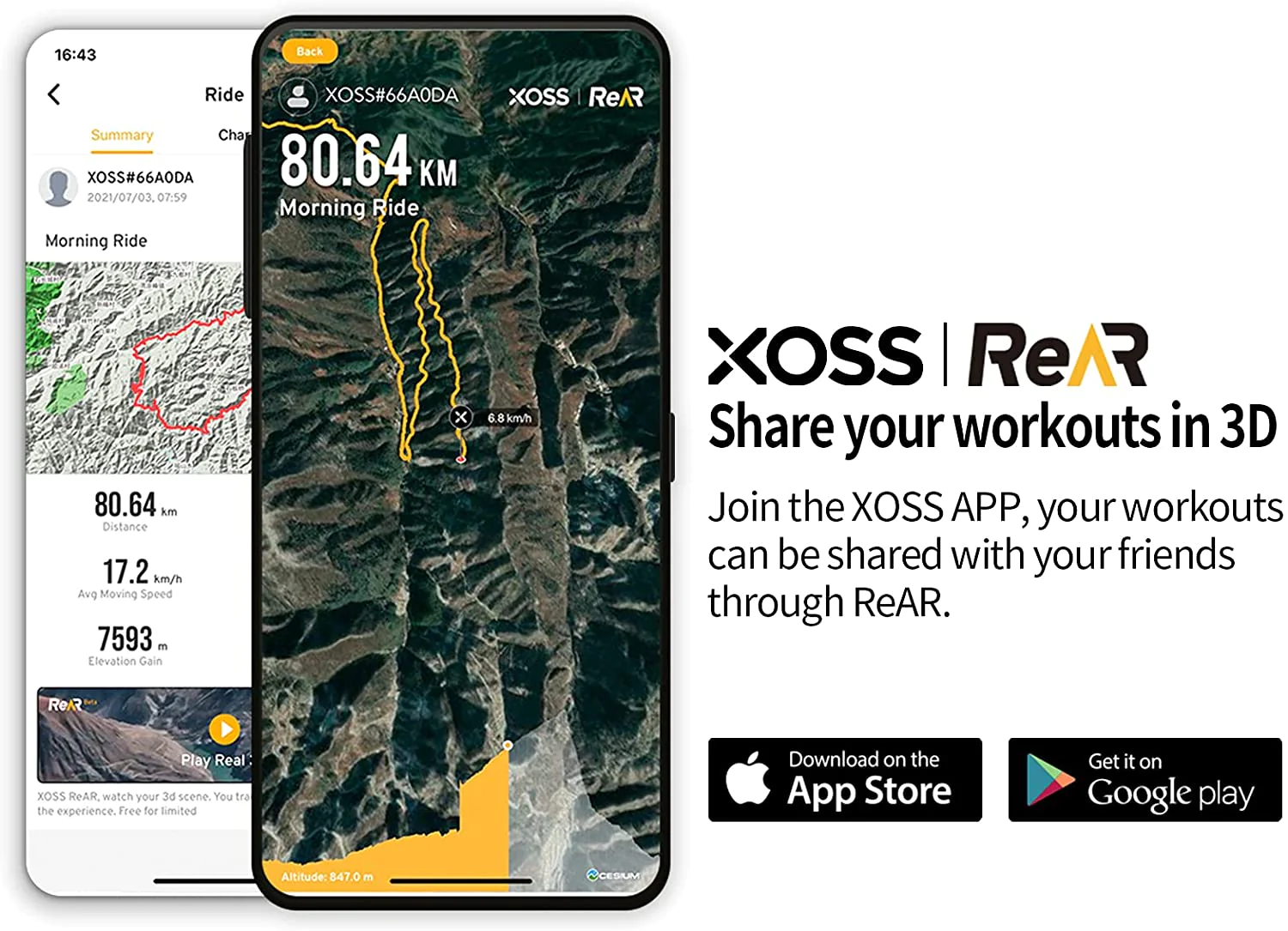 Xoss App. Imagem retirada do site da Xoss.
