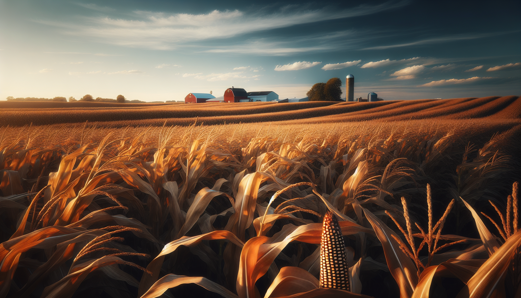A field of corn, one of the feedstocks used in ethanol production