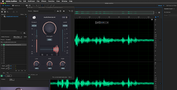 adobe audition compressor to eliminate loud noises