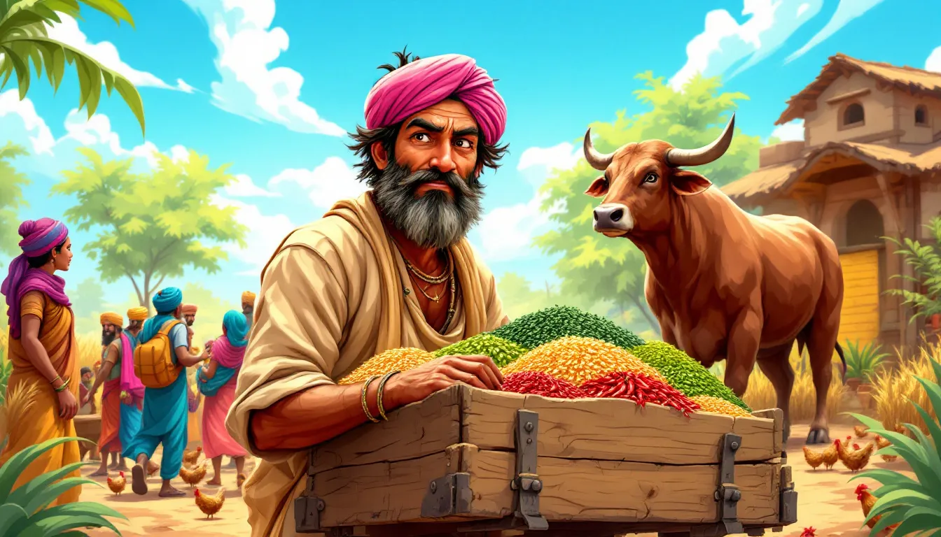 A farmer considering starting a cattle feed business in India.