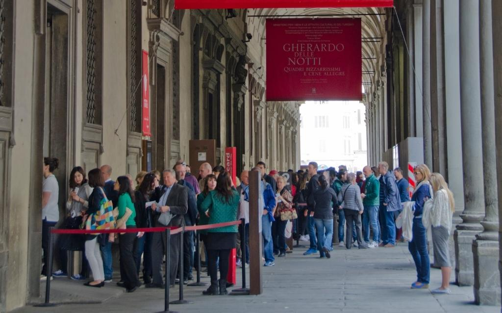 Galerie Uffizi vstup Florencie
