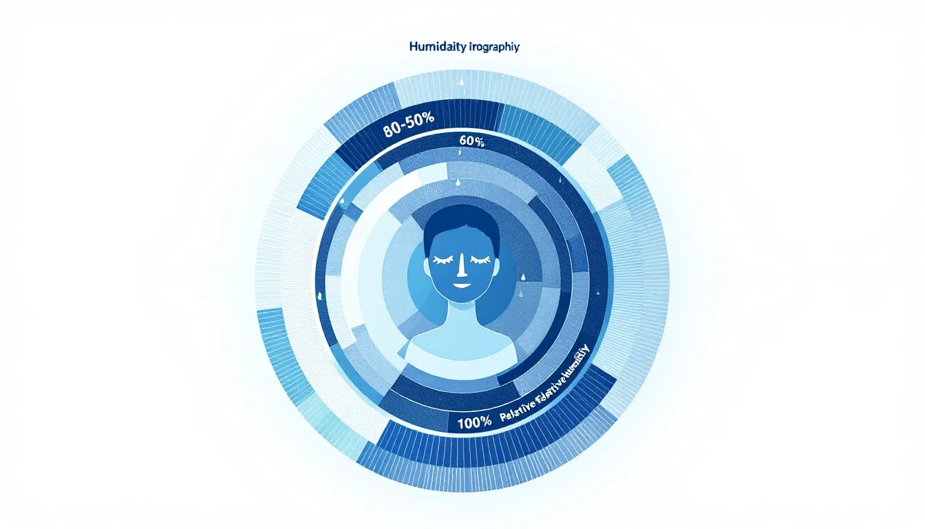 A diagram illustrating the role of humidity in indoor comfort.