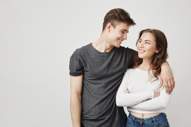 Couple hugging