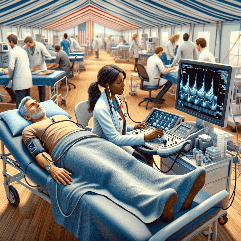 Echocardiogram in a Cardiac wellness camp