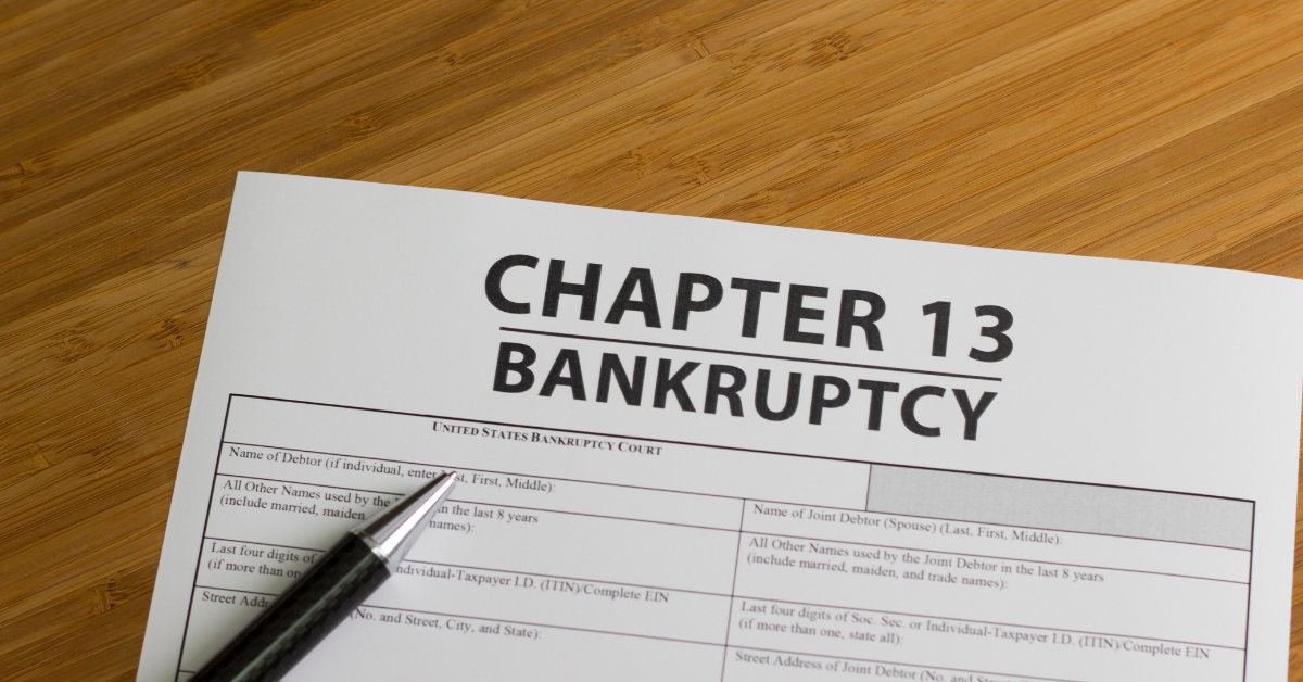 Image of Chapter 13 bankruptcy forms.