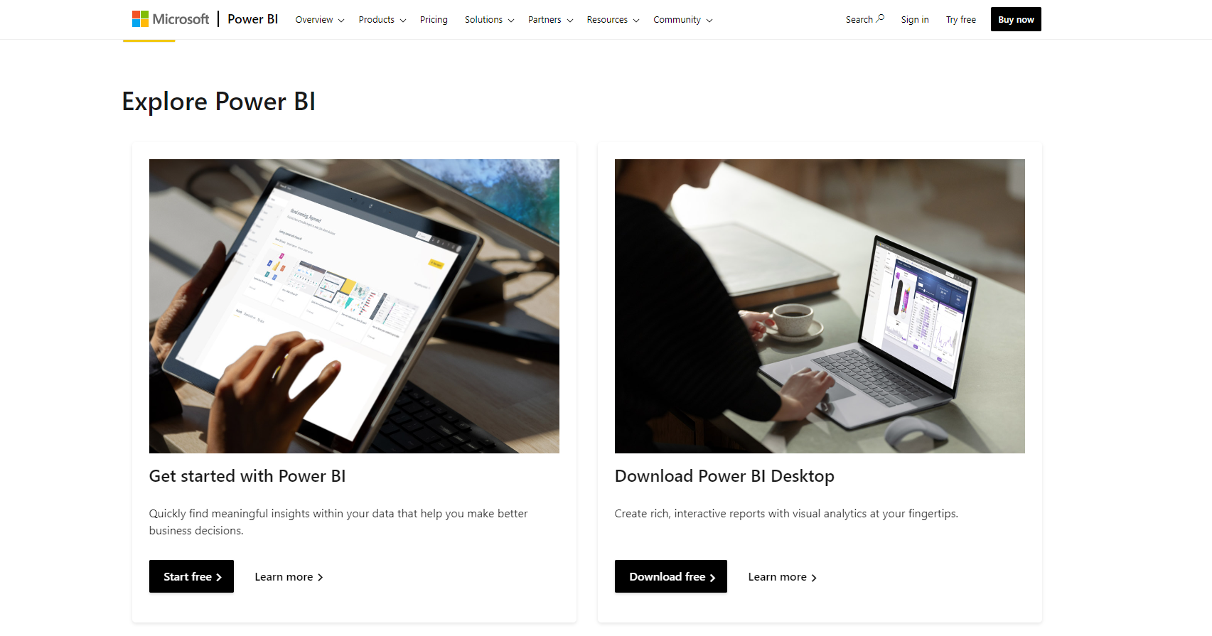 Power BI Desktop sign-in page