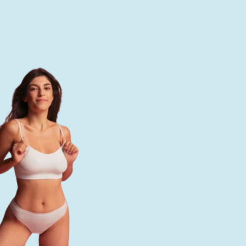 Woman Showing her body after doing a body skin care routine. 