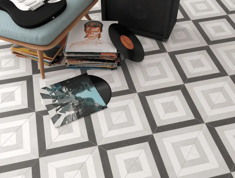 Svenska Ett Pattern Floor and Wall Tile 20×20 by Vives Tiles