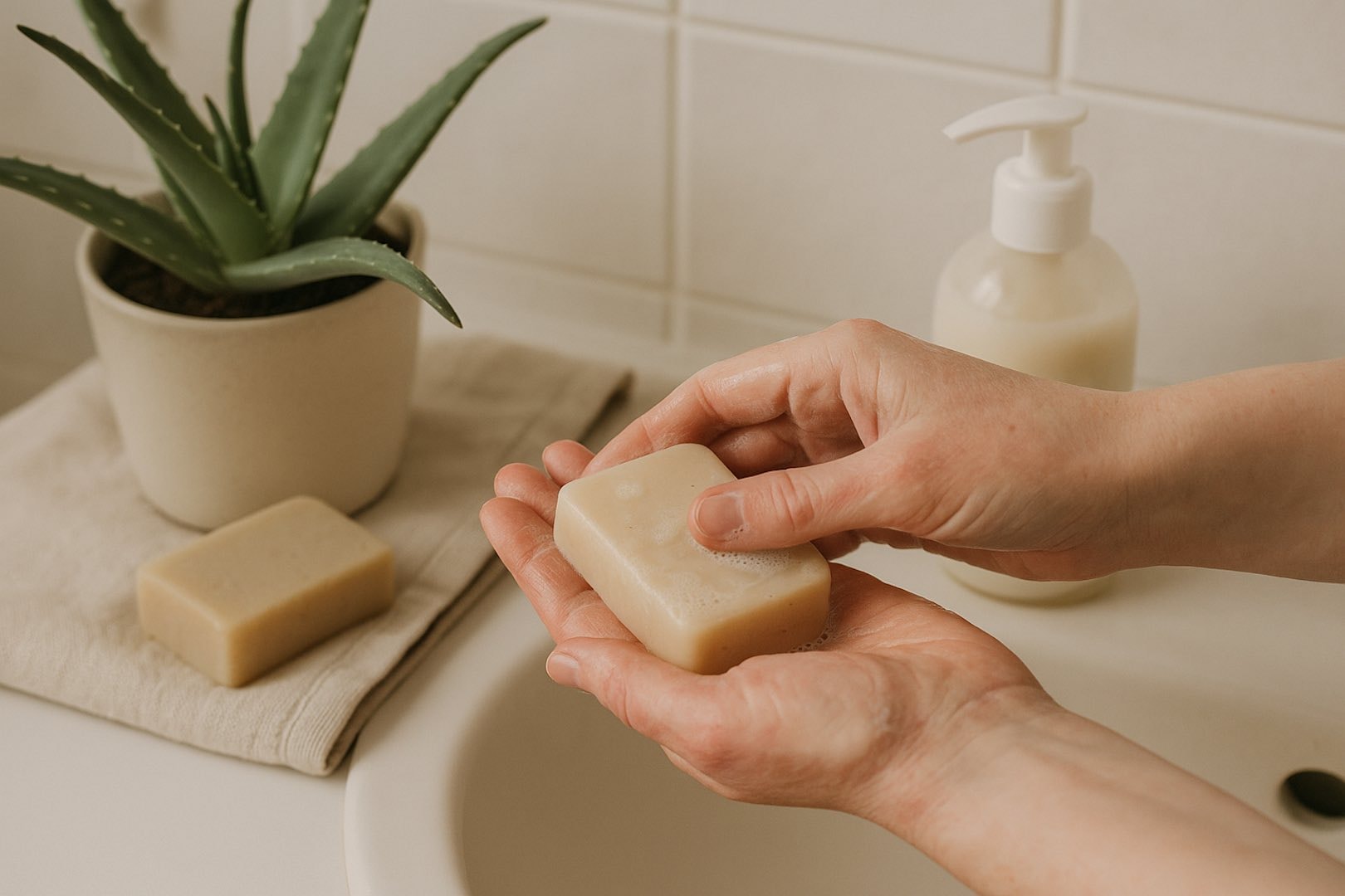 hand washing hand soap