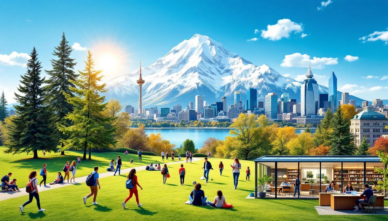 Étudiants internationaux en train d'étudier au Canada.