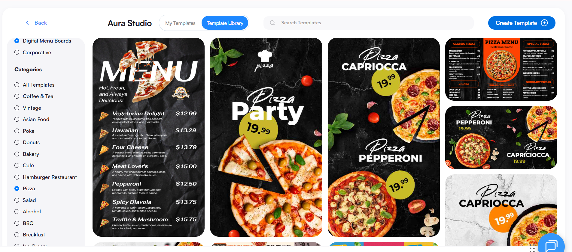 7 Best Digital Menu Board Software Companies for Pizza Shops 11 upload or customize your menu template