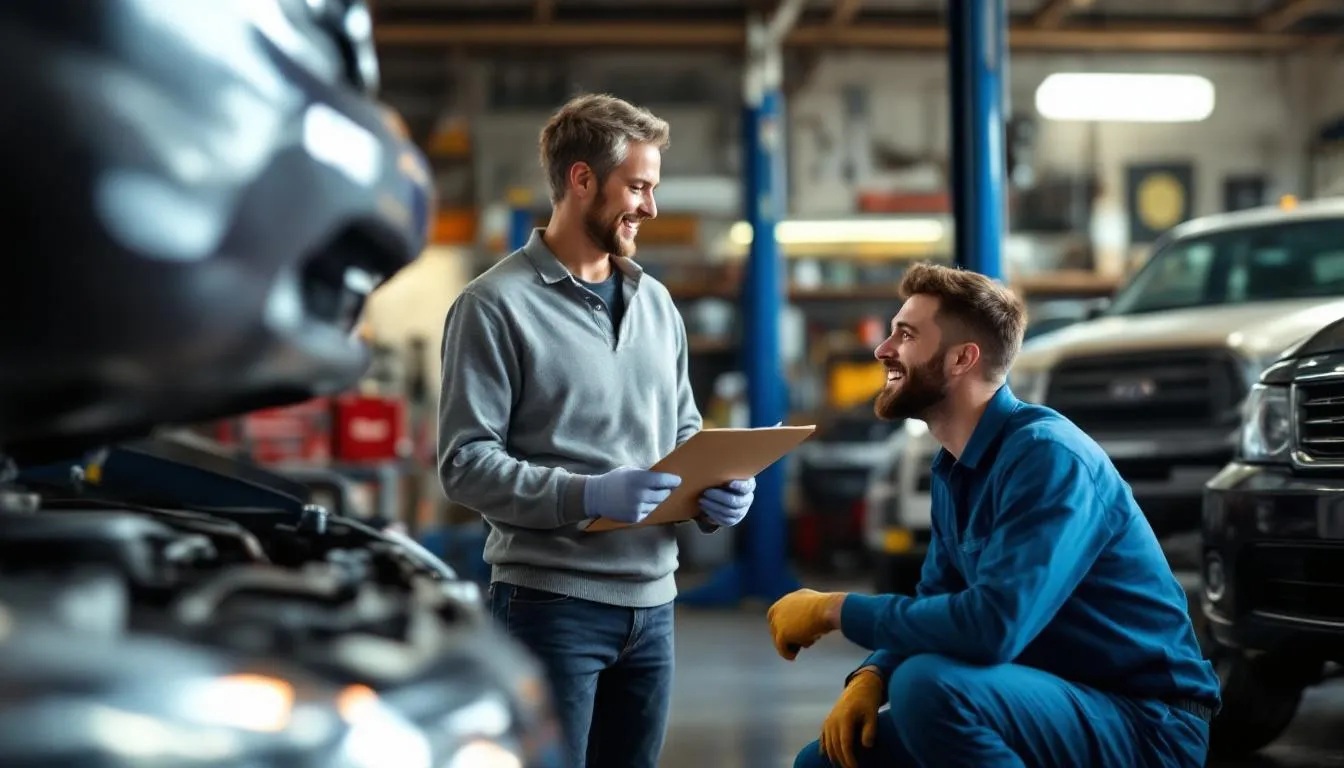 A customer scheduling an appointment for routine maintenance.