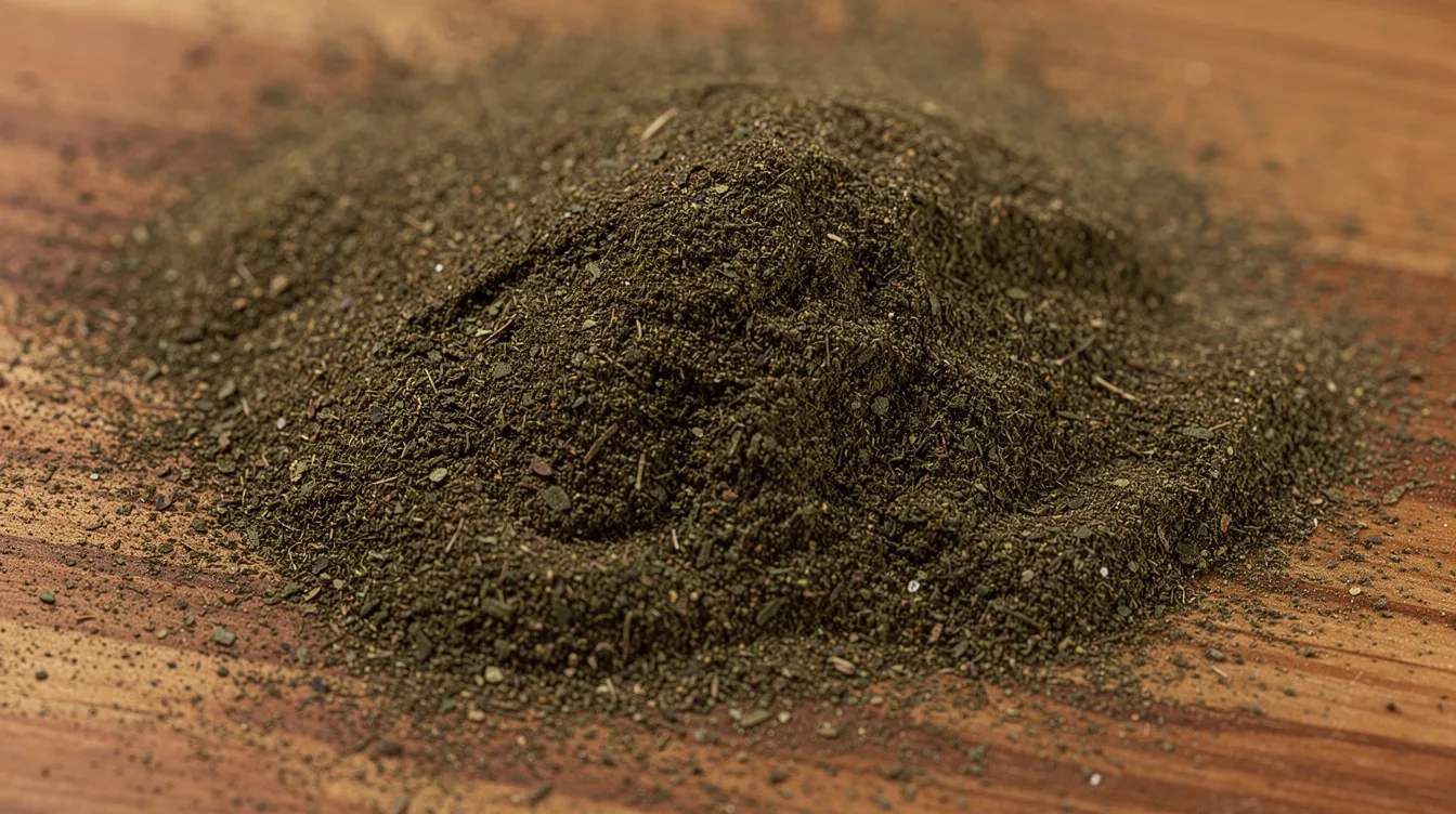 Drobno zmielony susz przypominający strukturę urugwajskiej yerba mate typu PU1