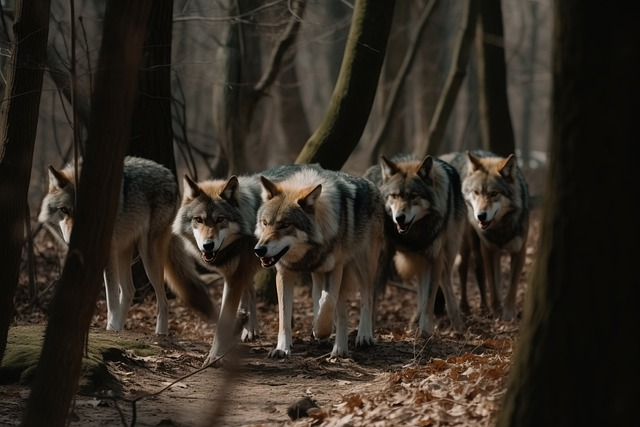 ai generated, wolves, pack