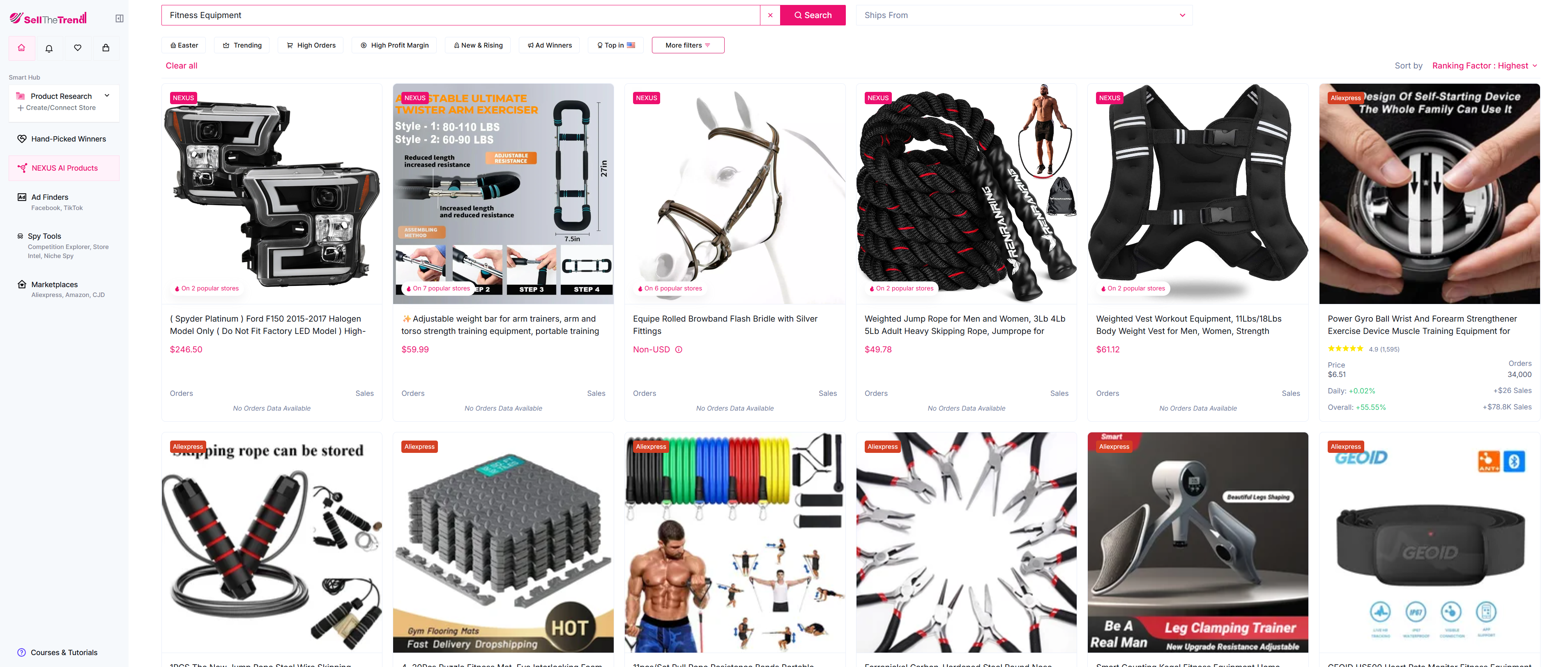 selling items like fitness equipment on ebay and becoming one of the top sellers using sell the trend