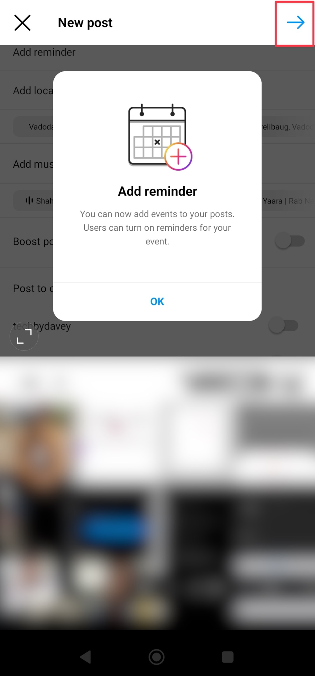 Remote.tools shows how to select a photo to post on Instagram for Android app