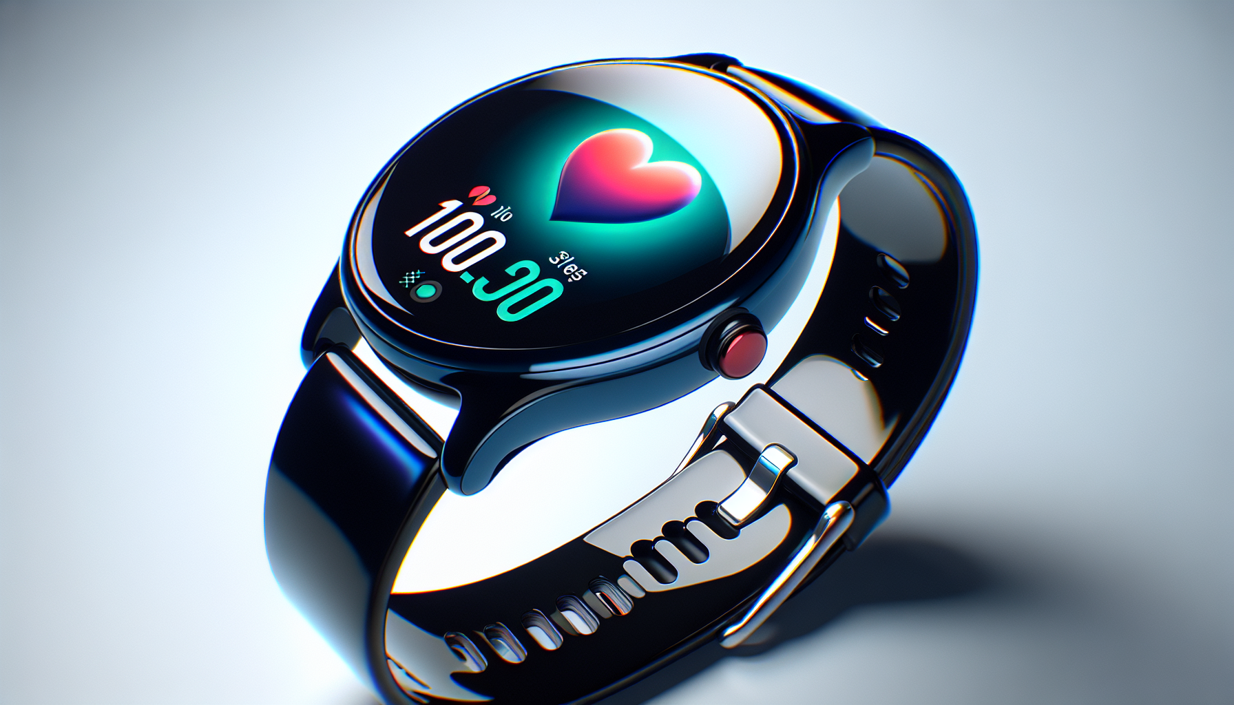 Illustration of a smartwatch displaying fitness tracking data