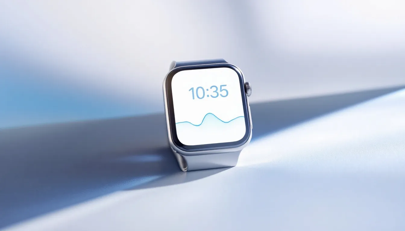 An Apple Watch displaying its larger screen and usability features.