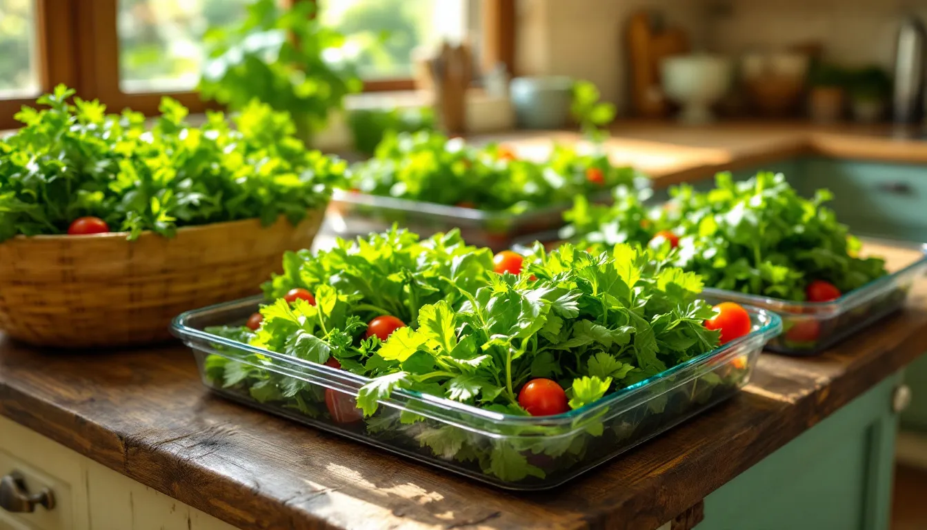 In this image, trays filled with vibrant baby greens are positioned by a sunlit window, showcasing an indoor salad garden thriving with fresh salad greens like broccoli microgreens and pea shoots, ready to be harvested. The young plants bask in natural light, emphasizing the simplicity and health benefits of growing microgreens indoors. In this image, trays filled with vibrant baby greens are positioned by a sunlit window, showcasing an indoor salad garden thriving with fresh salad greens like broccoli microgreens and pea shoots, ready to be harvested. The young plants bask in natural light, emphasizing the simplicity and health benefits of growing microgreens indoors.