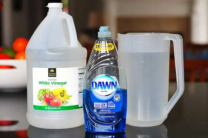 Make your homemade cleaning solution in a spray bottle to wash windows