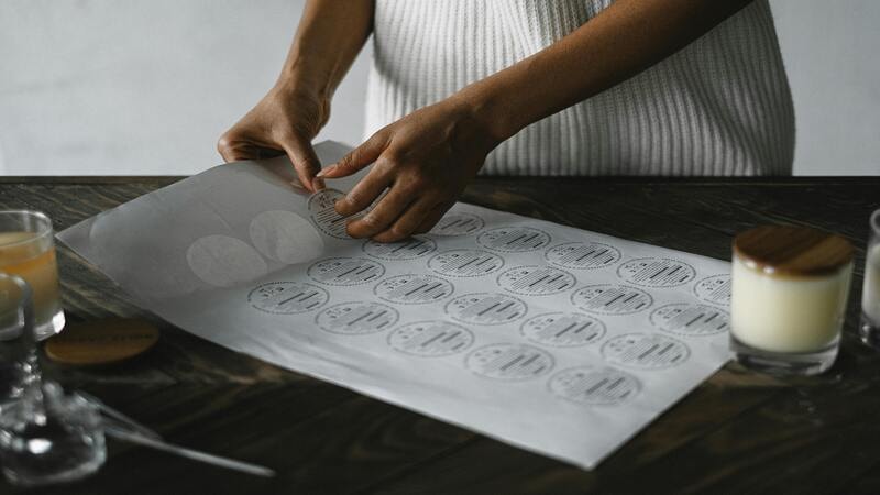 Kiss-cut stickers are easy to peel off