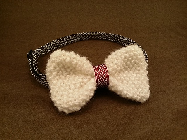 bow tie, knitted, bow